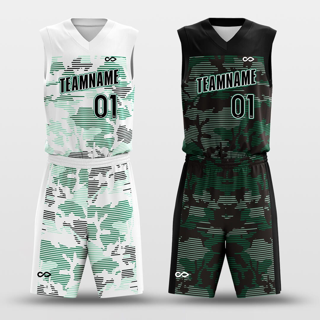 Green And Black Basketball Jersey Design Sublimation