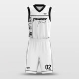 white caricature basketball jersey set
