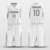 white custom basketball jersey kit