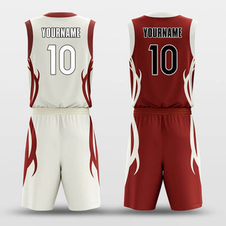 white custom basketball jersey set