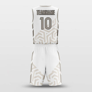 white custom basketball jersey set