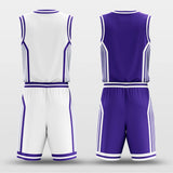 white custom basketball jersey set