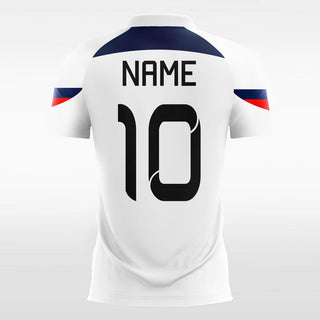 white custom handball jersey