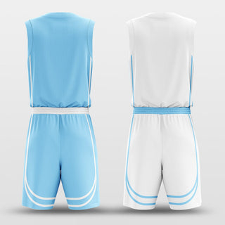 white custom reversible basketball jersey