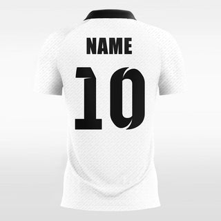 white custom short sleeve soccer jersey