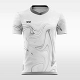 white custom short sleeve soccer jersey