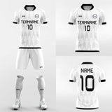 white custom short soccer jersey kit
