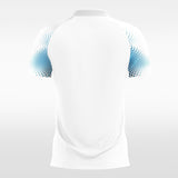 white custom short soccer jersey