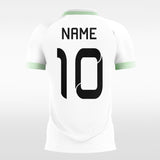 white custom short soccer jersey
