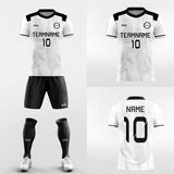 white custom soccer jersey kit