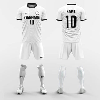 white custom soccer jersey kit