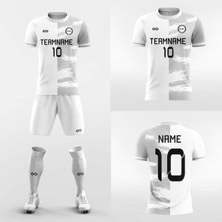 white custom soccer jersey kit