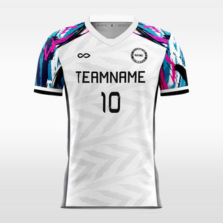  white custom soccer jersey