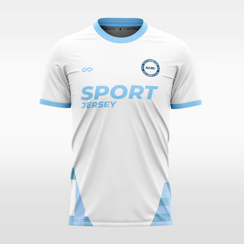 white custom soccer jersey