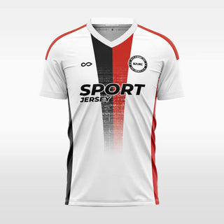 white custom soccer jersey