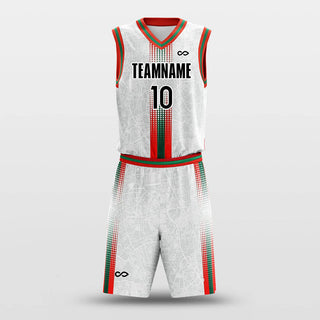 white custom sublimation basketball jersey