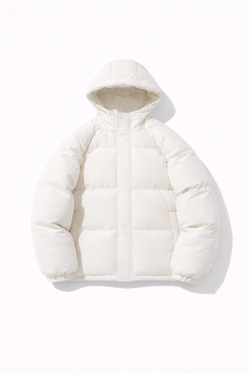 外采 外厂采购 White / M Unisex Winter Trendy Multi-Color Solid Color Hooded Cotton Jacket