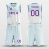 white purple basketball jersey set
