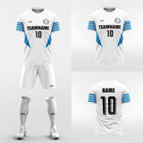 white short soccer jersey kit