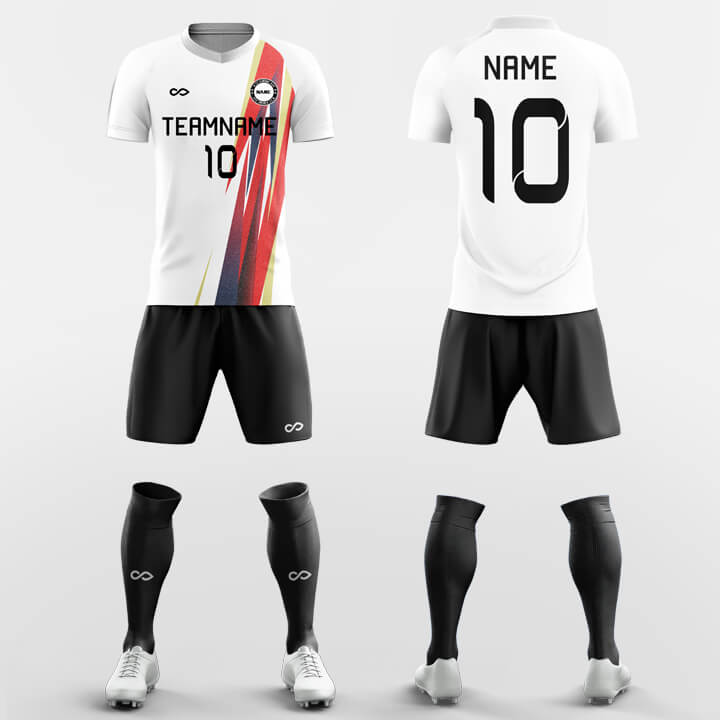 white soccer jersey kit