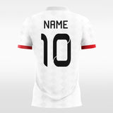white sublimated short soccer jersey