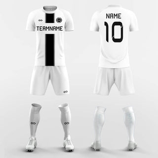 white sublimated soccer jersey kit