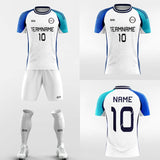 white sublimated soccer jersey kit