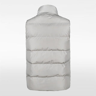 white winter sleeveless vest