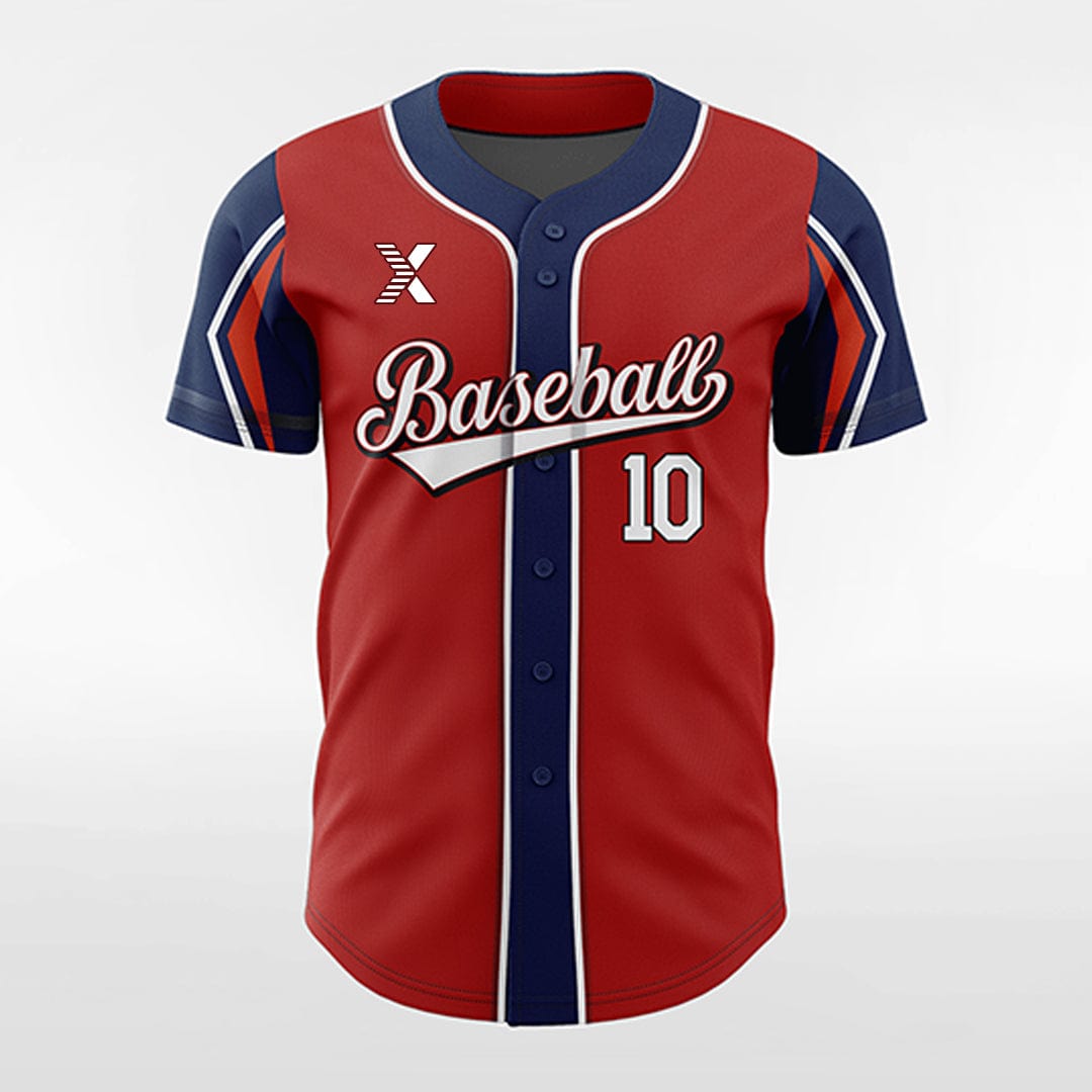 XTeamwear Apple - Customized Men's Sublimated Button Down Baseball Jersey