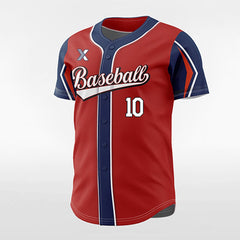 XTeamwear Apple - Customized Men's Sublimated Button Down Baseball Jersey