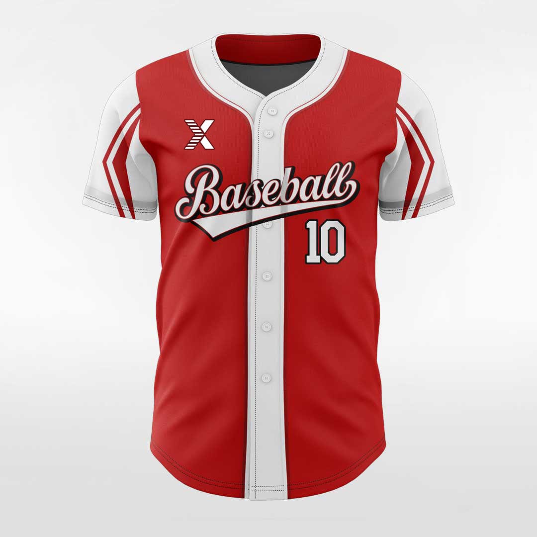 XTeamwear Apple - Customized Men's Sublimated Button Down Baseball Jersey