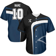 XTeamwear Black Hole - Customized Men's Sublimated Button Down Baseball Jersey