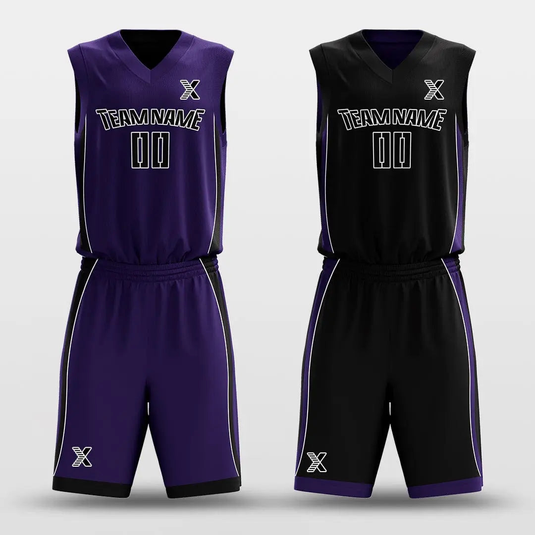 XTeamwear Black&Purple / S CLASSIC20 - Customized Reversible Sublimated Basketball Set