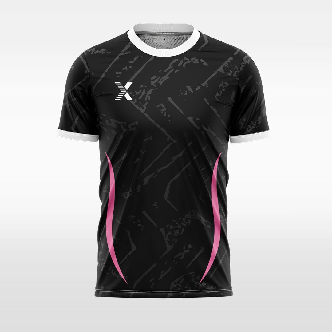 XTeamwear black / S Two crescent-shaped- Custom Design Soccer Jersey for Men Sublimation