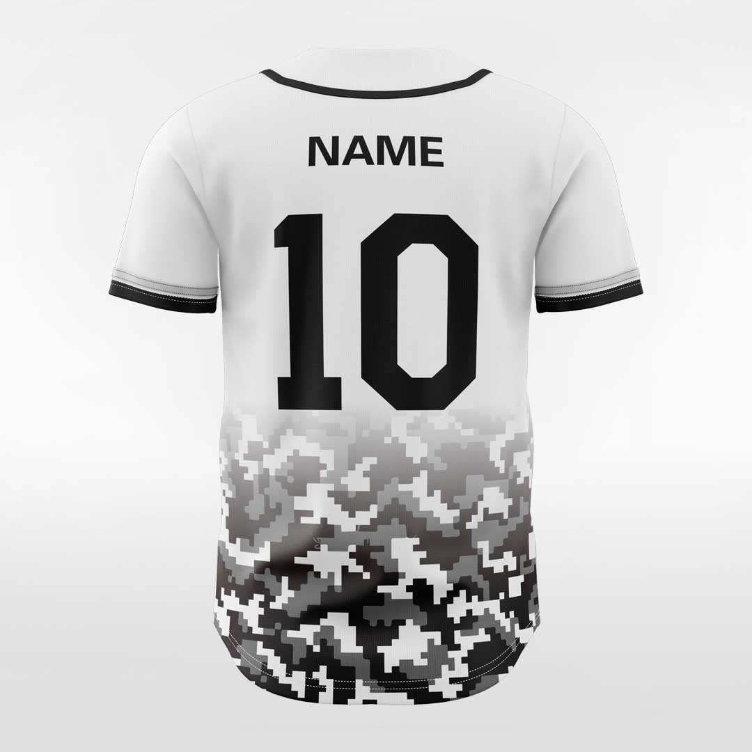 XTeamwear Black Square - Customized Men's Sublimated Button Down Baseball Jersey
