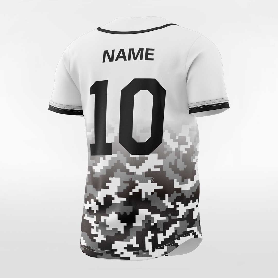 XTeamwear Black Square - Customized Men's Sublimated Button Down Baseball Jersey
