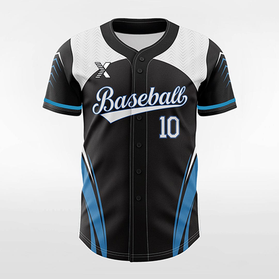 XTeamwear Blackfish - Customized Men's Sublimated Button Down Baseball Jersey