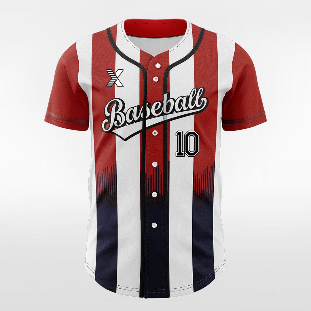 XTeamwear Blood City - Customized Men's Sublimated Button Down Baseball Jersey