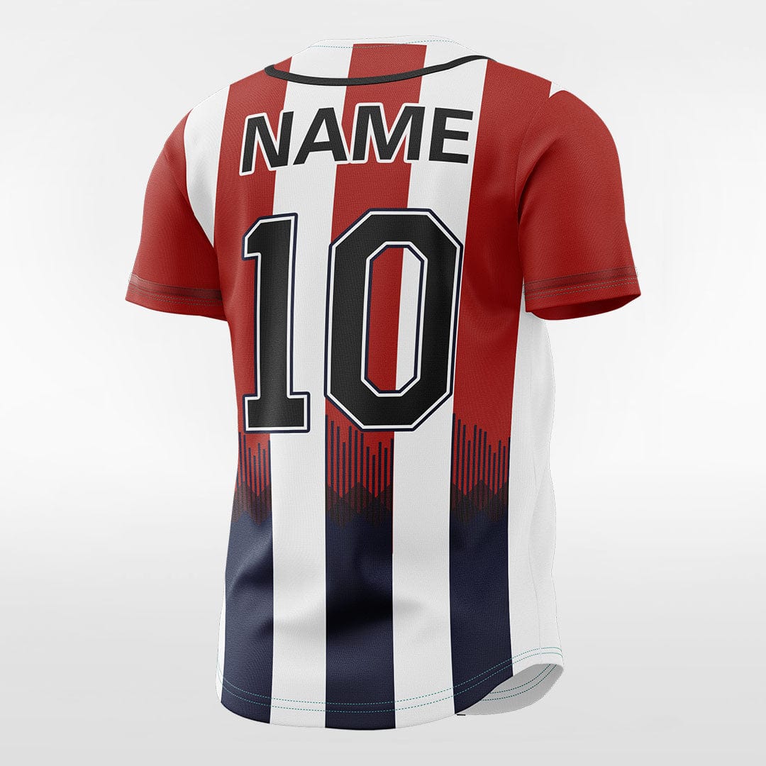 XTeamwear Blood City - Customized Men's Sublimated Button Down Baseball Jersey