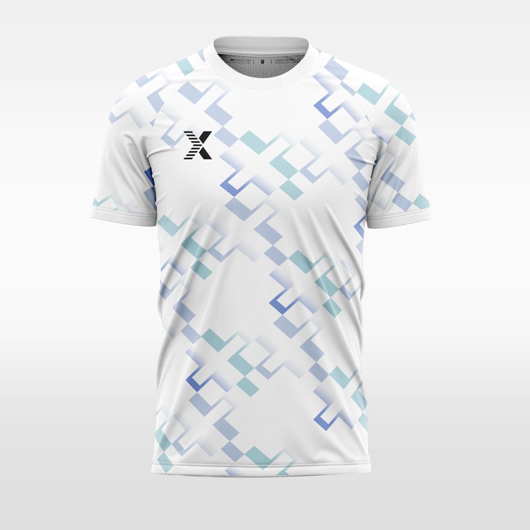 XTeamwear blue / S Cross Square Pattern - Custom Design Soccer Jersey for Men Sublimation