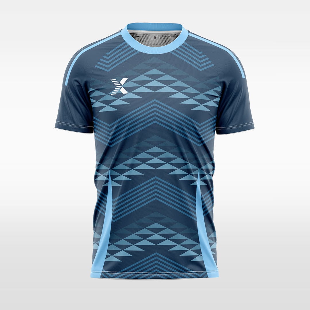 XTeamwear blue / S diamond pattern interweaving- Custom Design Soccer Jersey for Men Sublimation