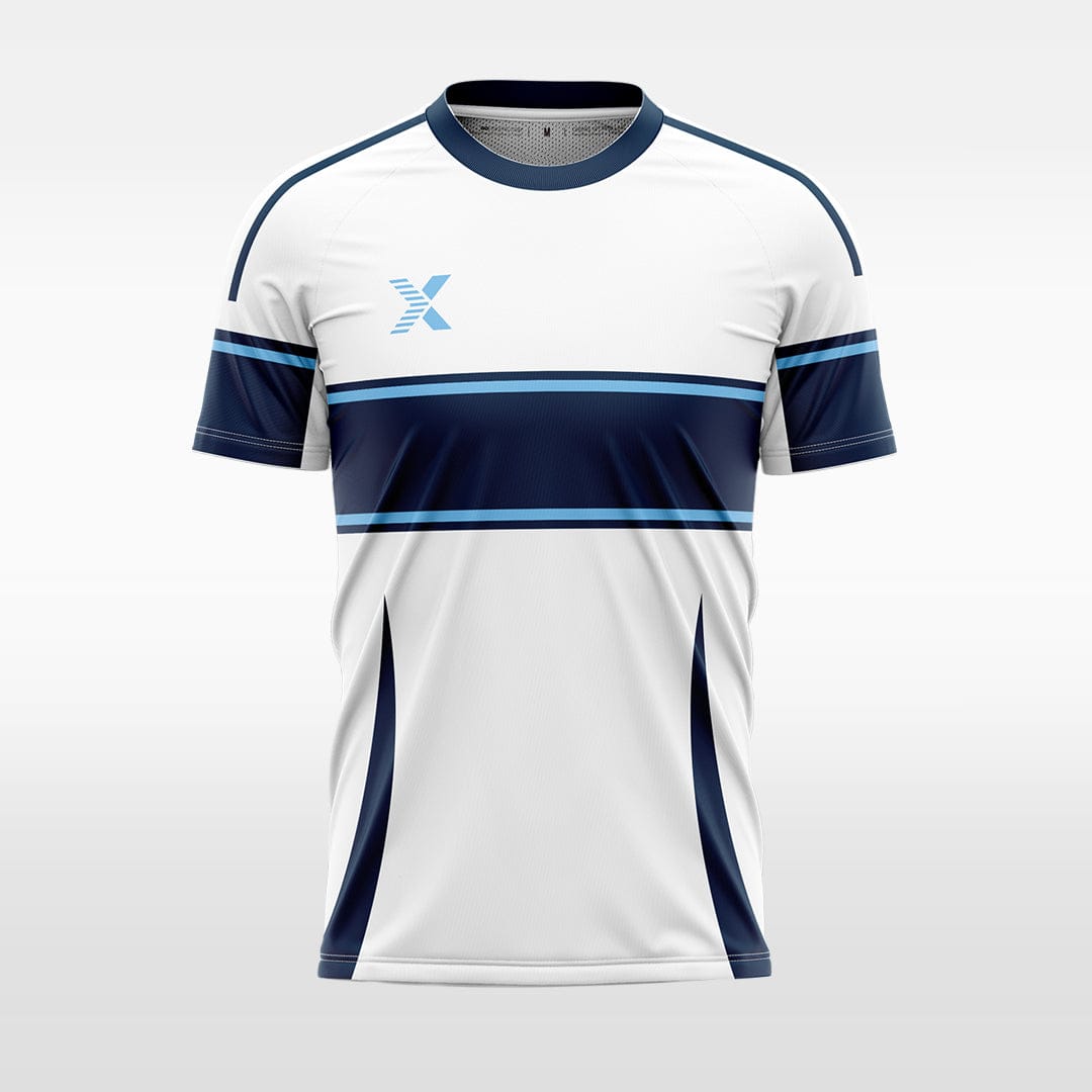XTeamwear blue / S Double horizontal stripes - Custom Design Soccer Jersey for Men Sublimation
