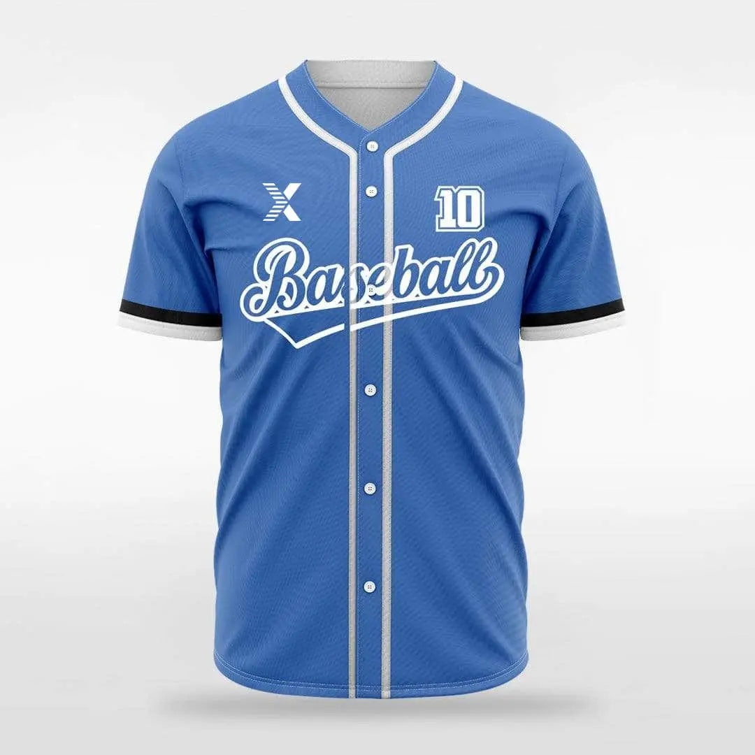 XTeamwear Blue / S Hip Colors - Customized Men's Sublimated Button Down Baseball Jersey