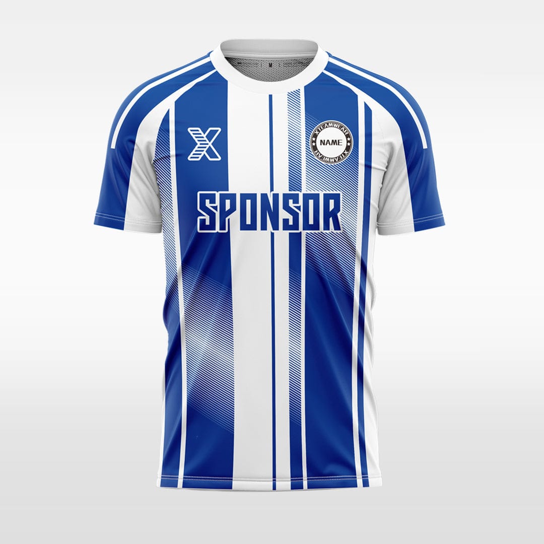 XTeamwear blue / S Three lines across the waist - Custom Design Soccer Jersey for Men Sublimation