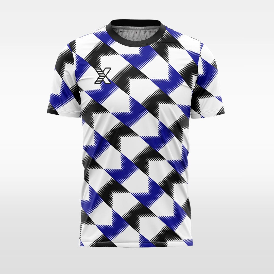 XTeamwear blue / S Two-color zebra stripes - Custom Design Soccer Jersey for Men Sublimation