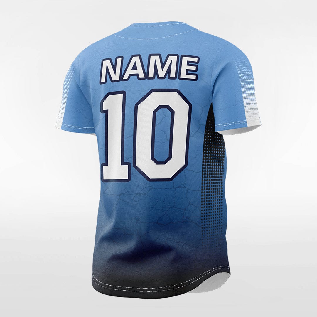 XTeamwear Cracking - Customized Men's Sublimated Button Down Baseball Jersey