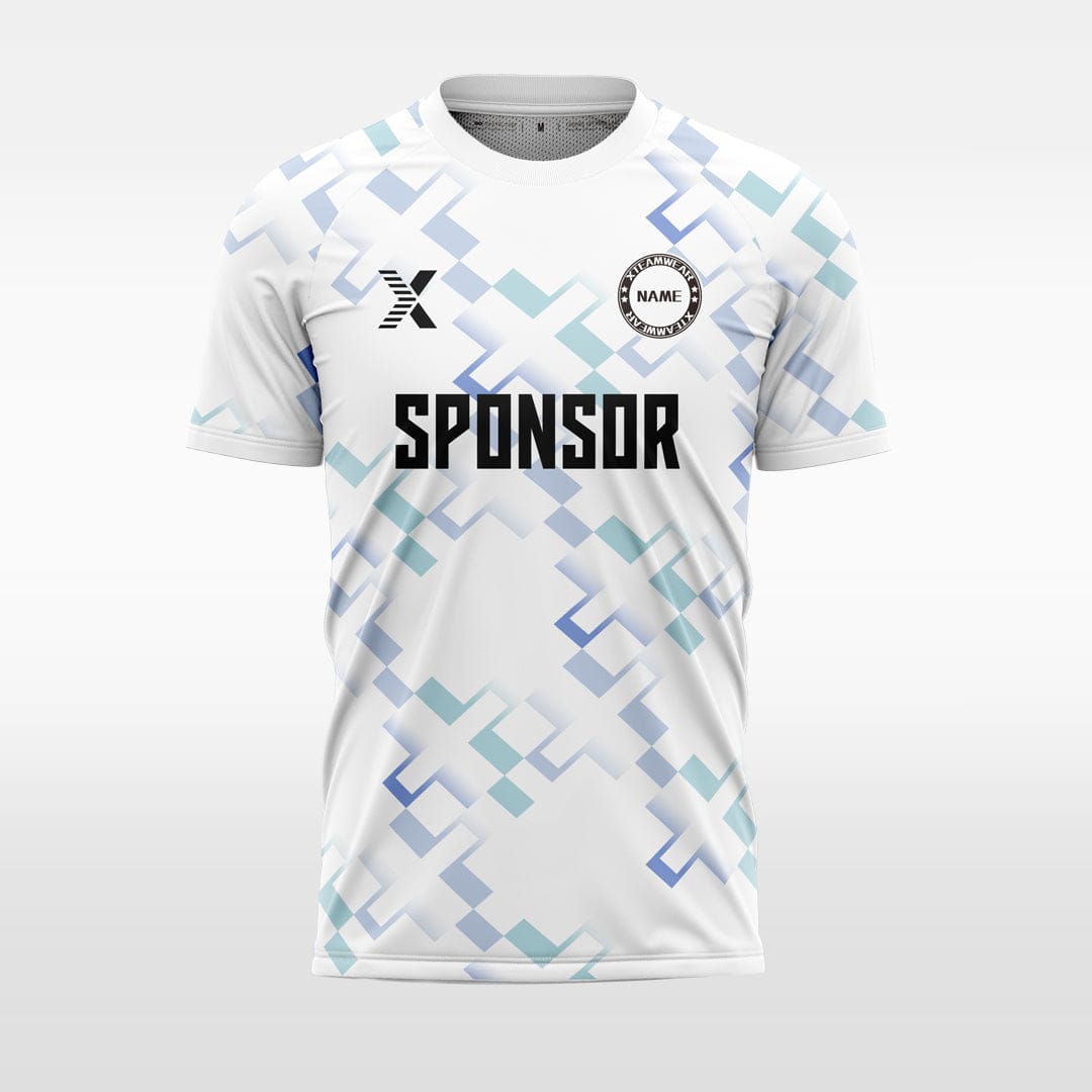 XTeamwear Cross Square Pattern - Custom Design Soccer Jersey for Men Sublimation