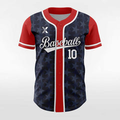 XTeamwear Dark Star - Customized Men's Sublimated Button Down Baseball Jersey