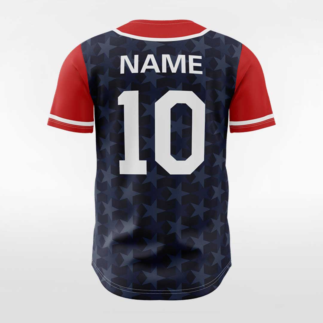 XTeamwear Dark Star - Customized Men's Sublimated Button Down Baseball Jersey