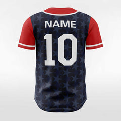XTeamwear Dark Star - Customized Men's Sublimated Button Down Baseball Jersey